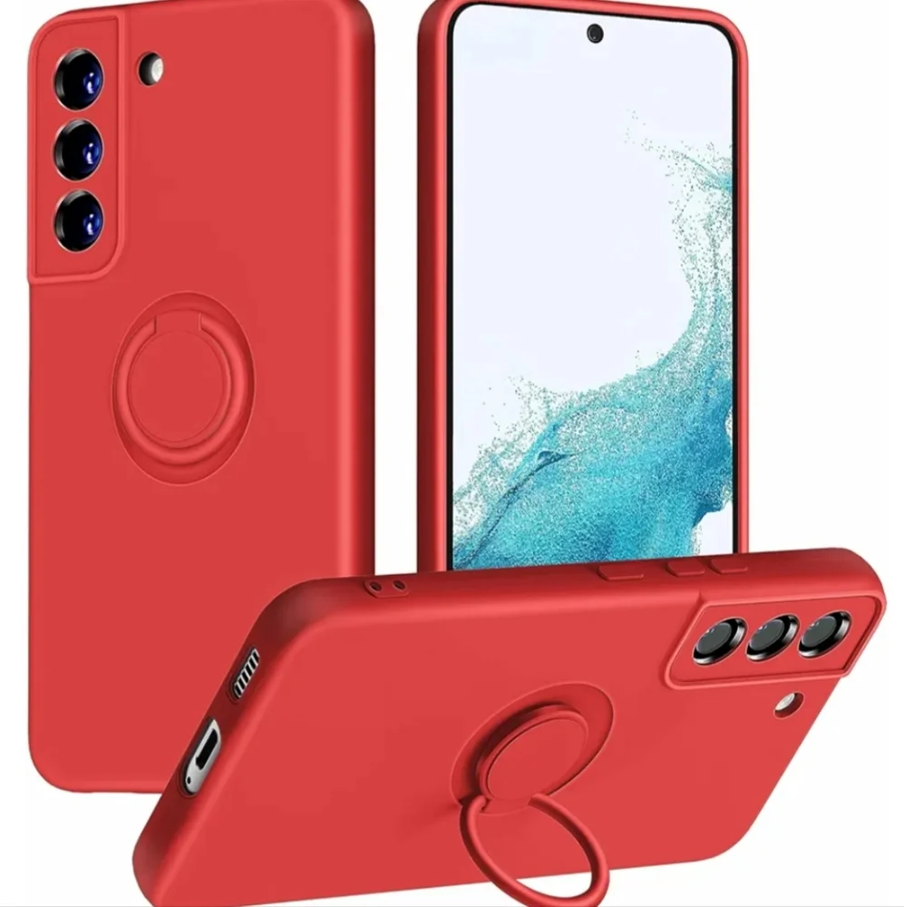 Galaxy S22+ Silicone Case w/ Ring Holder